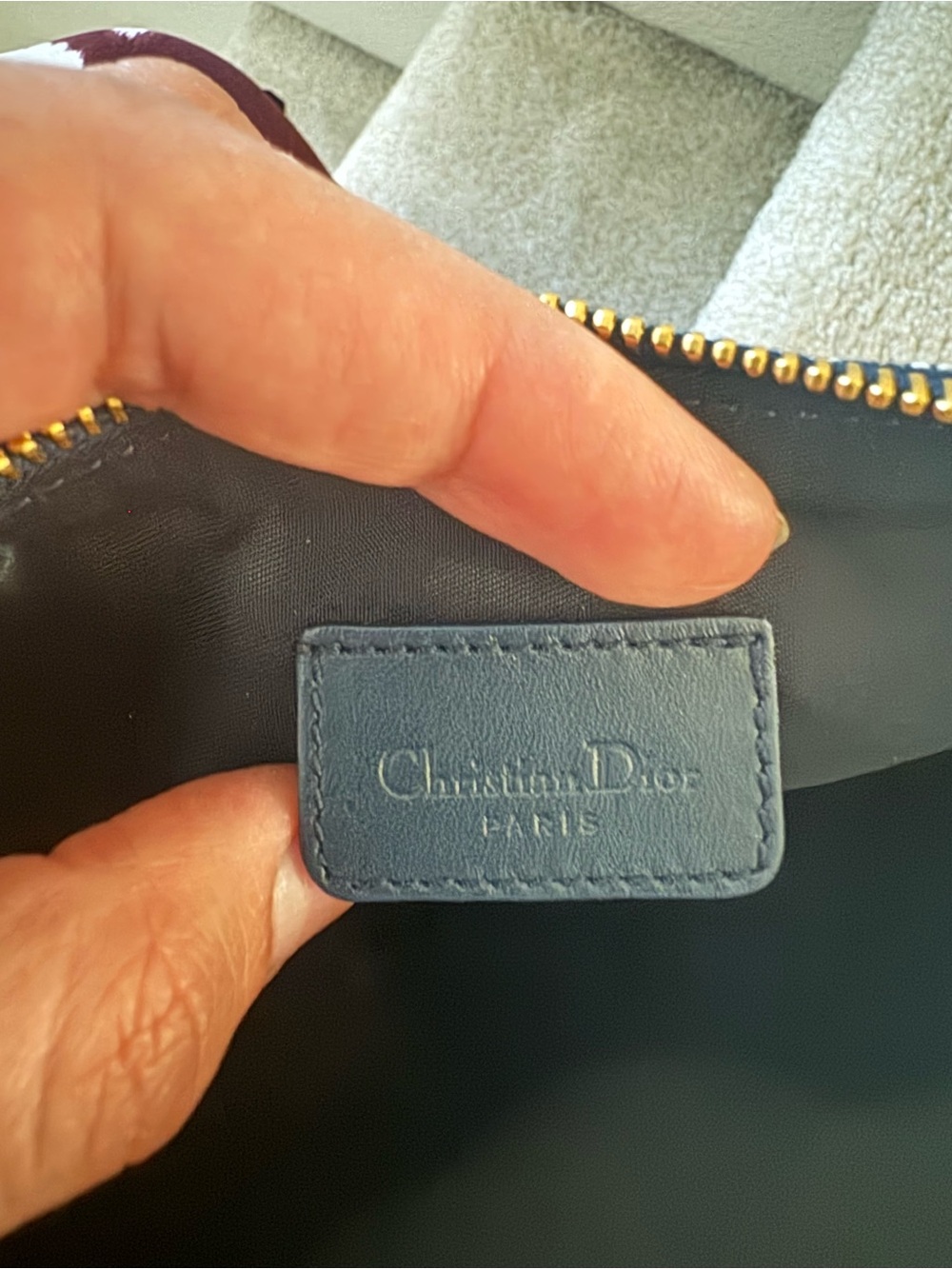 Vintage Dior Trotter Saddle in Navy Blue - Picture 5 of 6